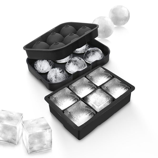 Mammoth Cubes Giant 2 Inch Ice Cube Tray - Slate Grey/Black