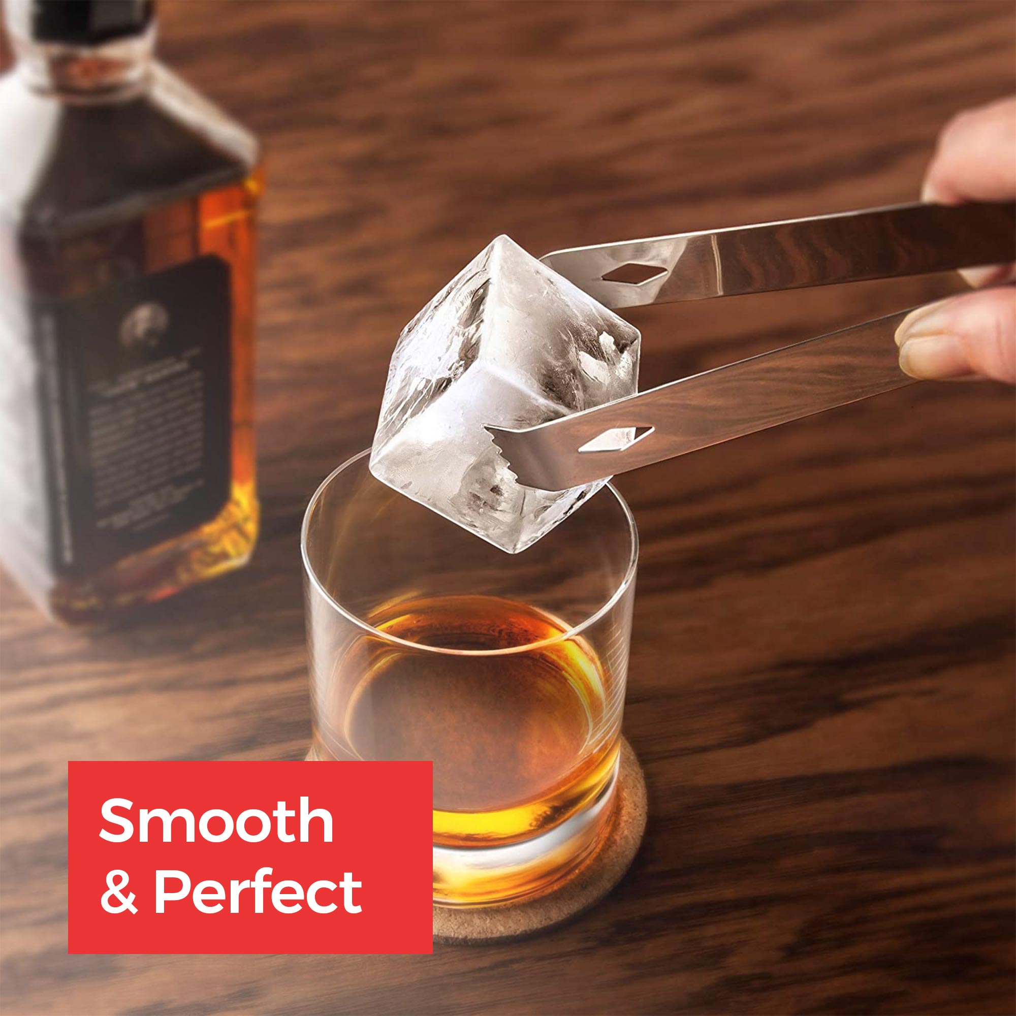 Ice Cube Trays, Large Square & Round Ice Cubes - Melt Slowly To Keep Whisky  & Drinks Cool Longer And Fresher - Easy To Release - Premium Silicone Ice